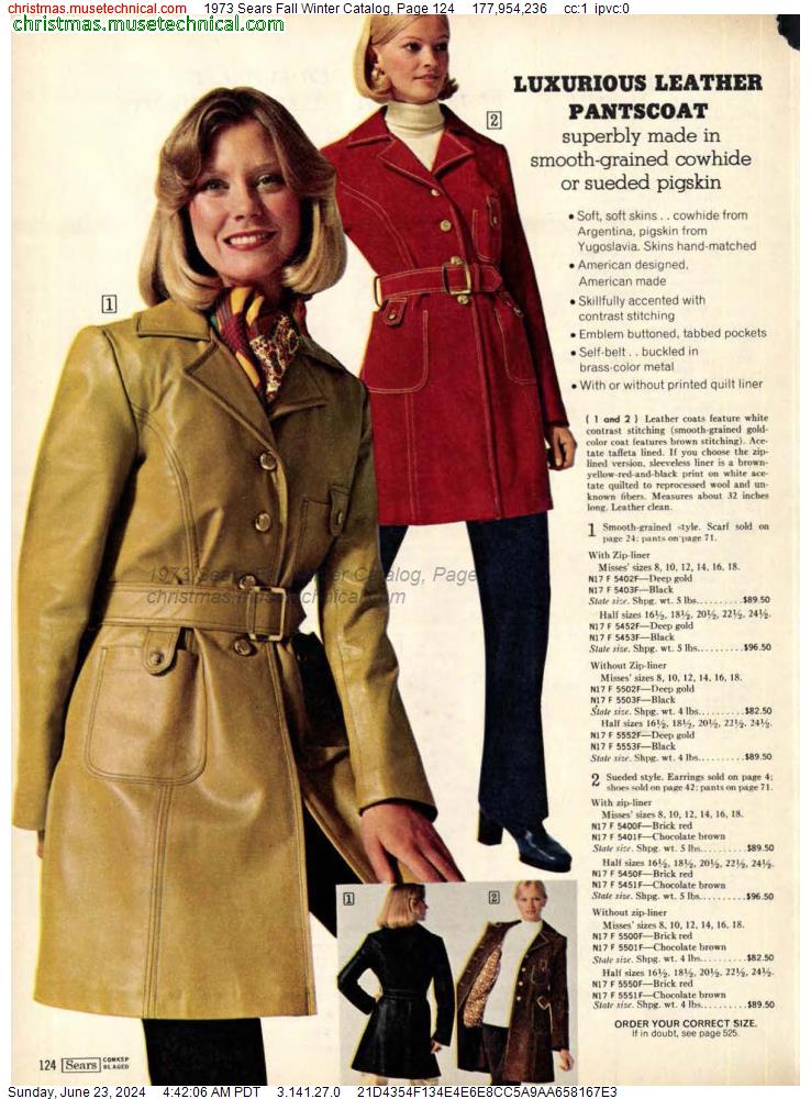 1973 Sears Fall Winter Catalog, Page 124