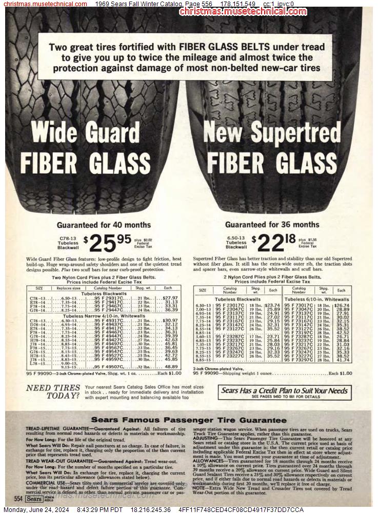 1969 Sears Fall Winter Catalog, Page 556