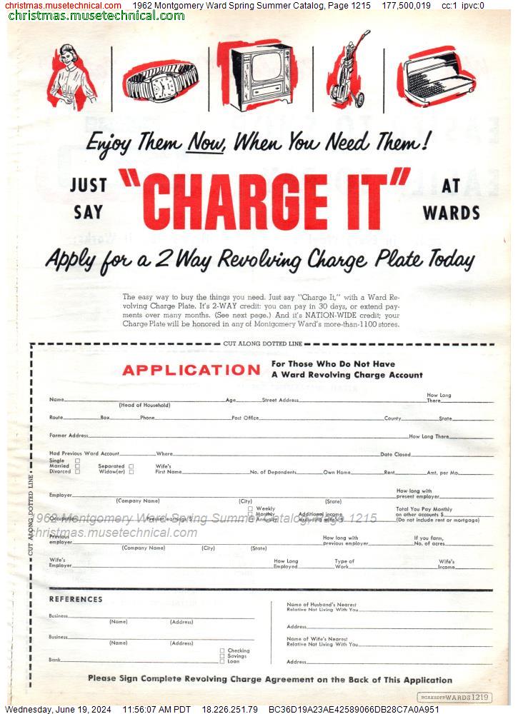 1962 Montgomery Ward Spring Summer Catalog, Page 1215