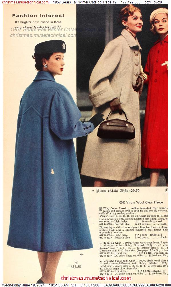 1957 Sears Fall Winter Catalog, Page 19