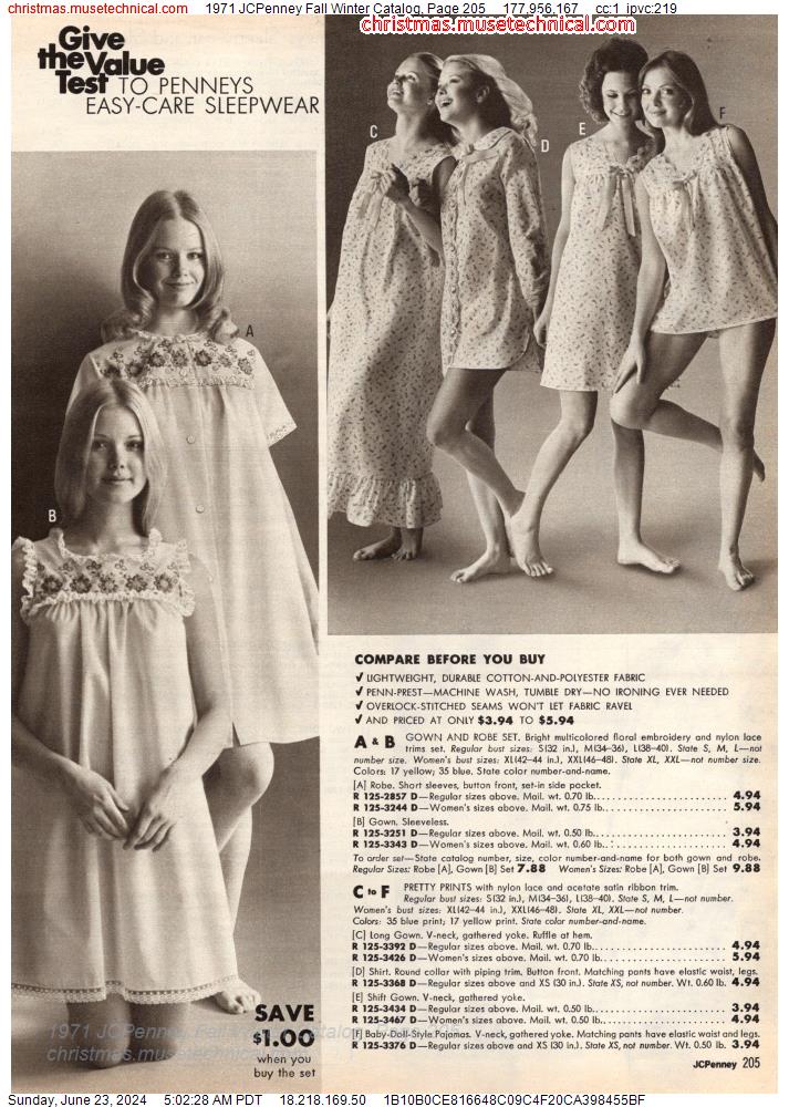 1971 JCPenney Fall Winter Catalog, Page 205