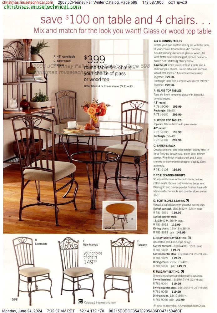 2003 JCPenney Fall Winter Catalog, Page 598
