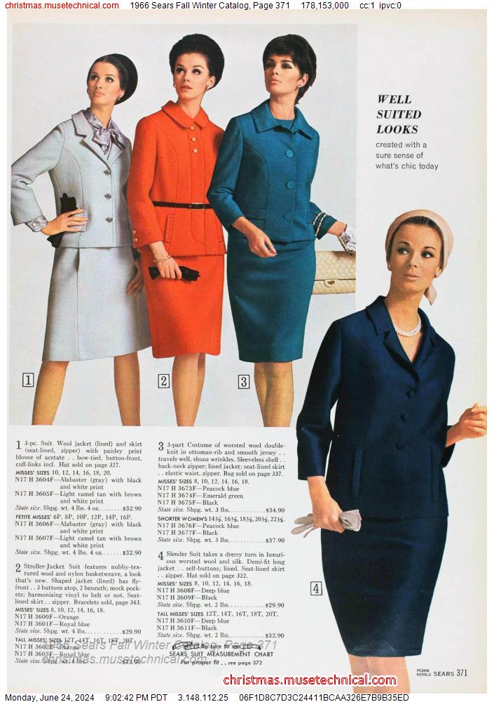 1966 Sears Fall Winter Catalog, Page 371