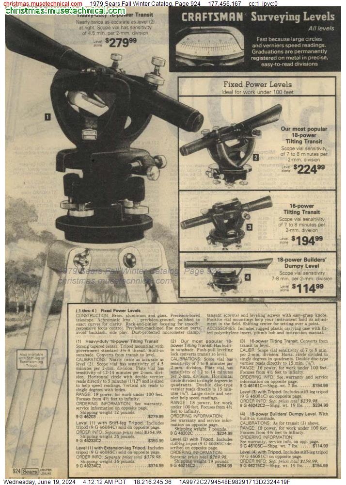 1979 Sears Fall Winter Catalog, Page 924