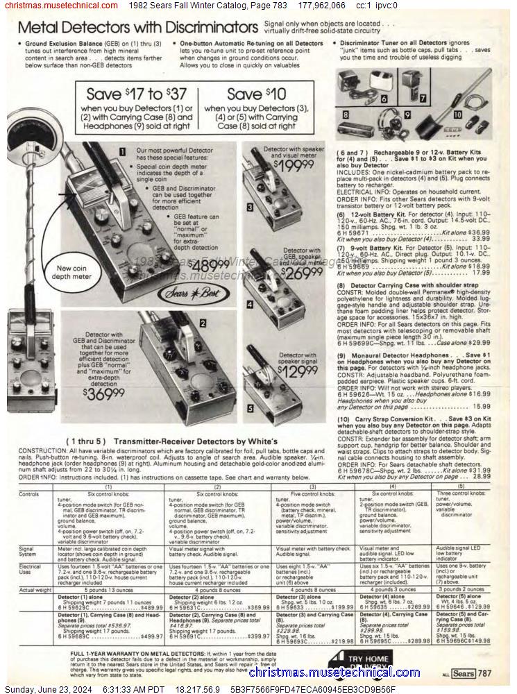 1982 Sears Fall Winter Catalog, Page 783