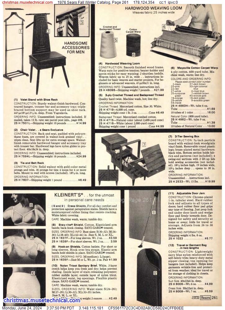 1976 Sears Fall Winter Catalog, Page 261