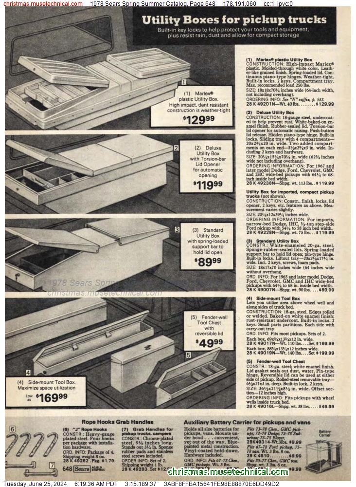 1978 Sears Spring Summer Catalog, Page 648