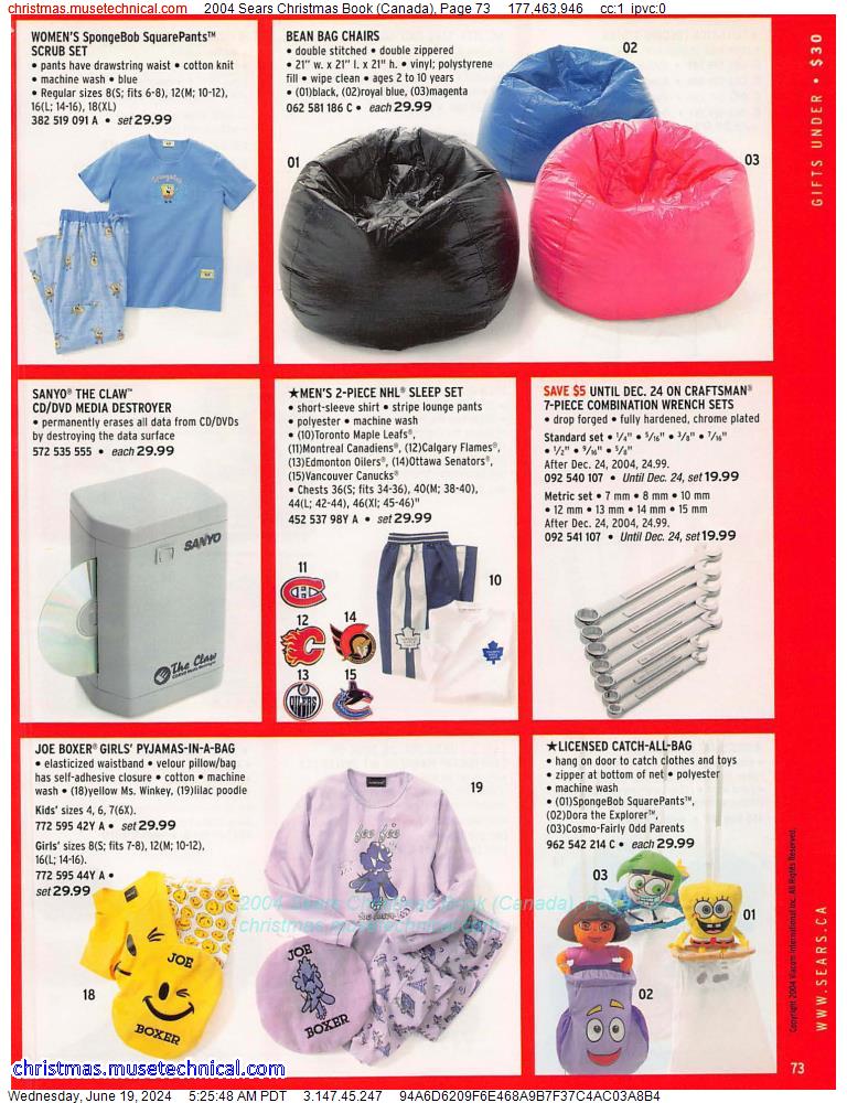 2004 Sears Christmas Book (Canada), Page 73