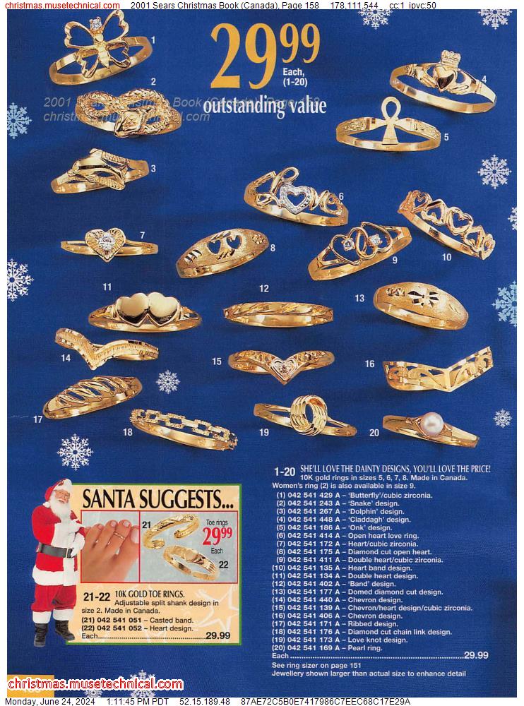 2001 Sears Christmas Book (Canada), Page 158