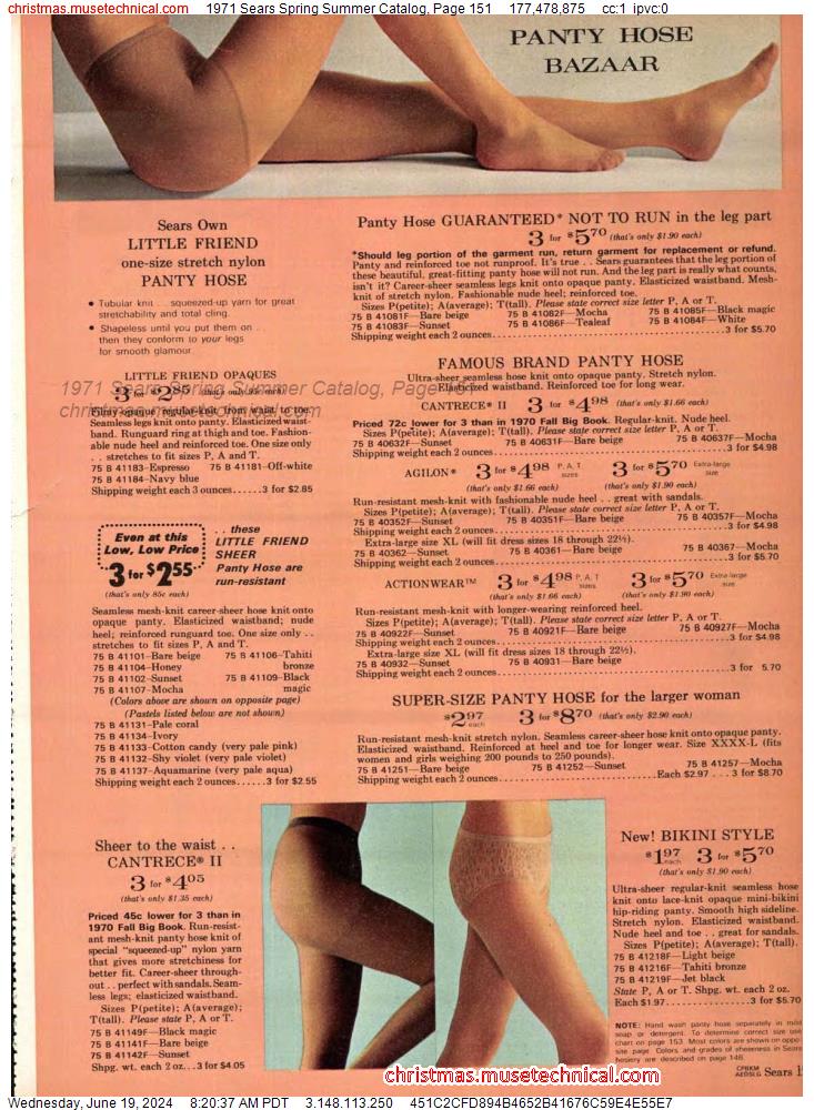 1971 Sears Spring Summer Catalog, Page 151