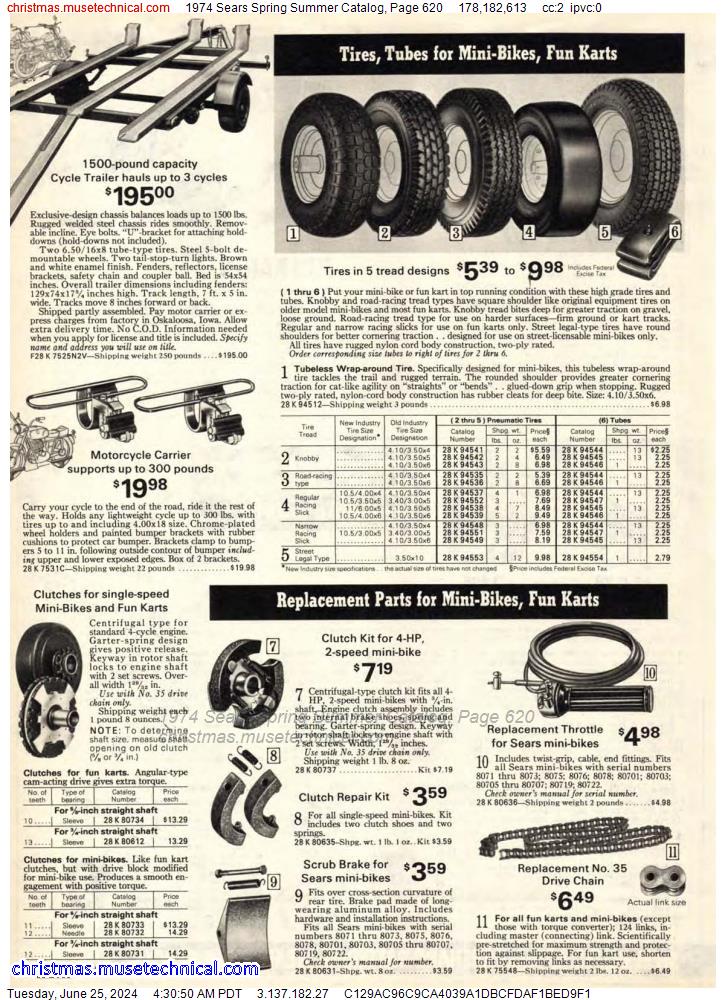 1974 Sears Spring Summer Catalog, Page 620