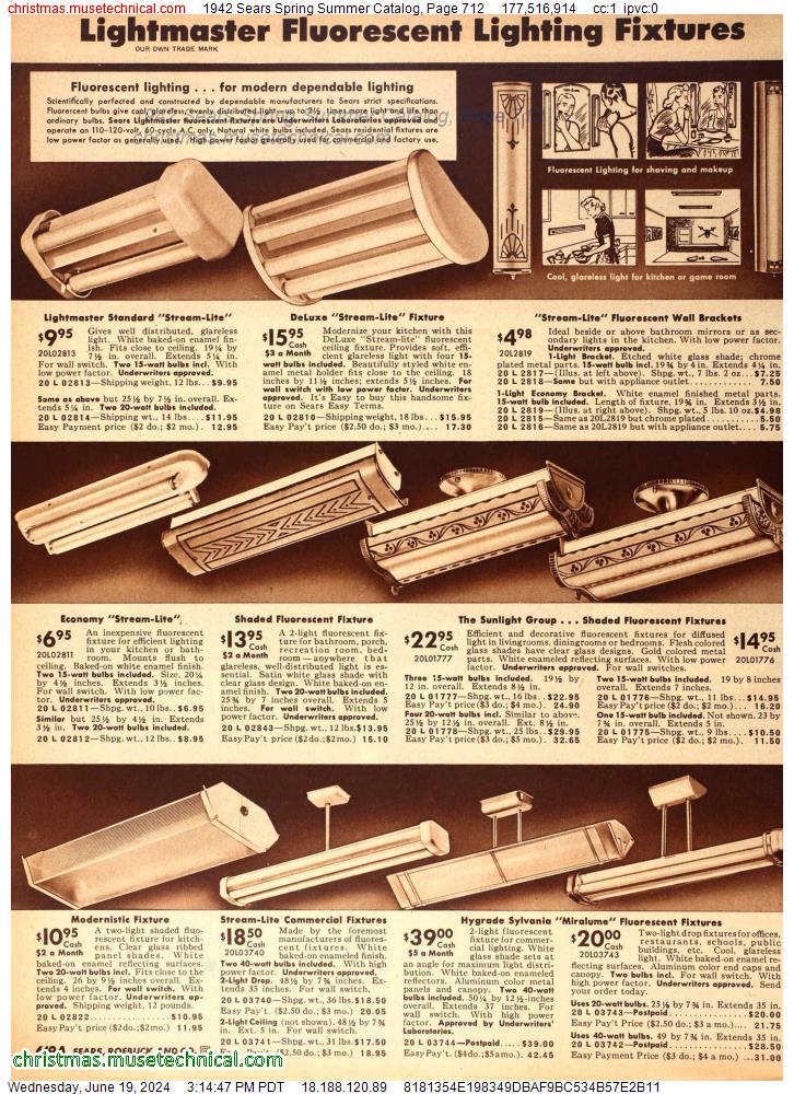 1942 Sears Spring Summer Catalog, Page 712