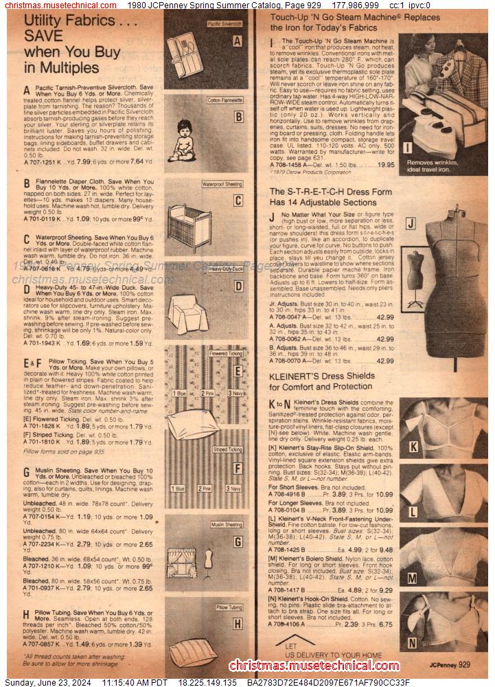 1980 JCPenney Spring Summer Catalog, Page 929