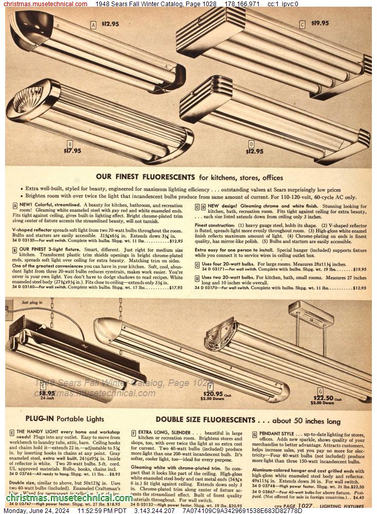 1948 Sears Fall Winter Catalog, Page 1028