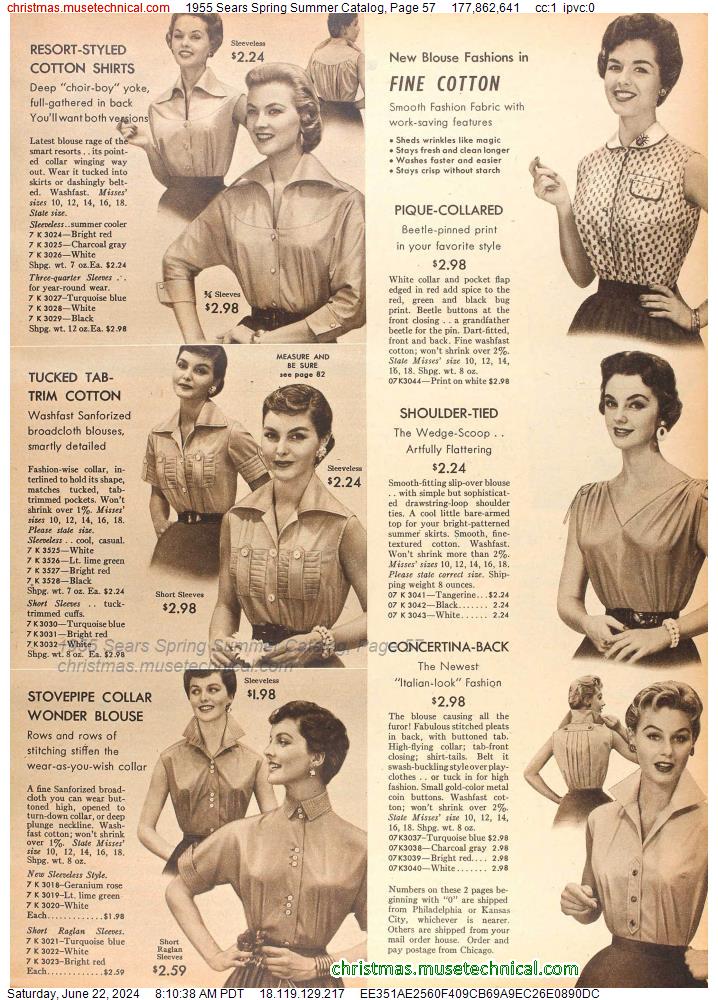 1955 Sears Spring Summer Catalog, Page 57