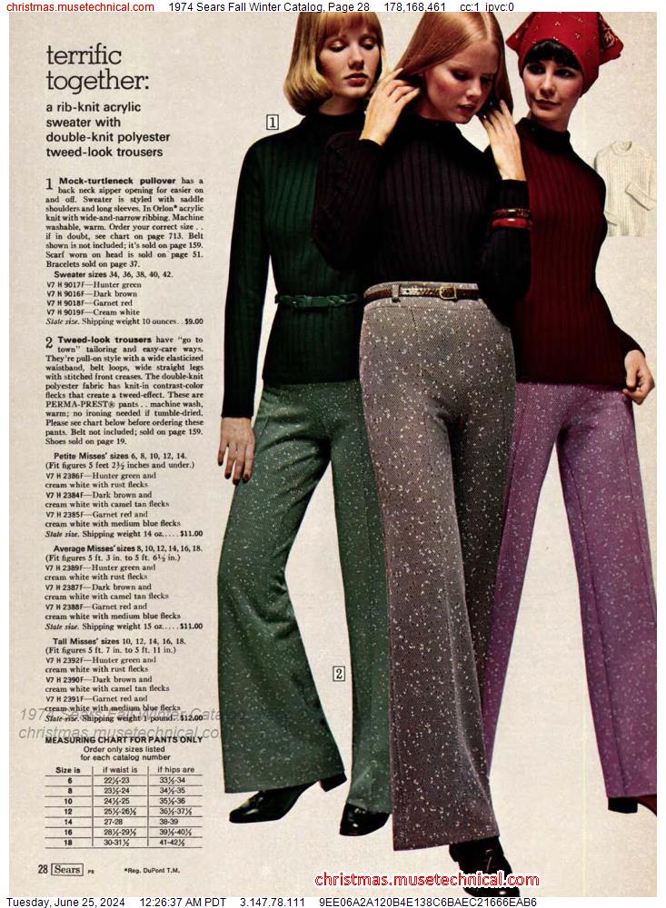 1974 Sears Fall Winter Catalog, Page 28