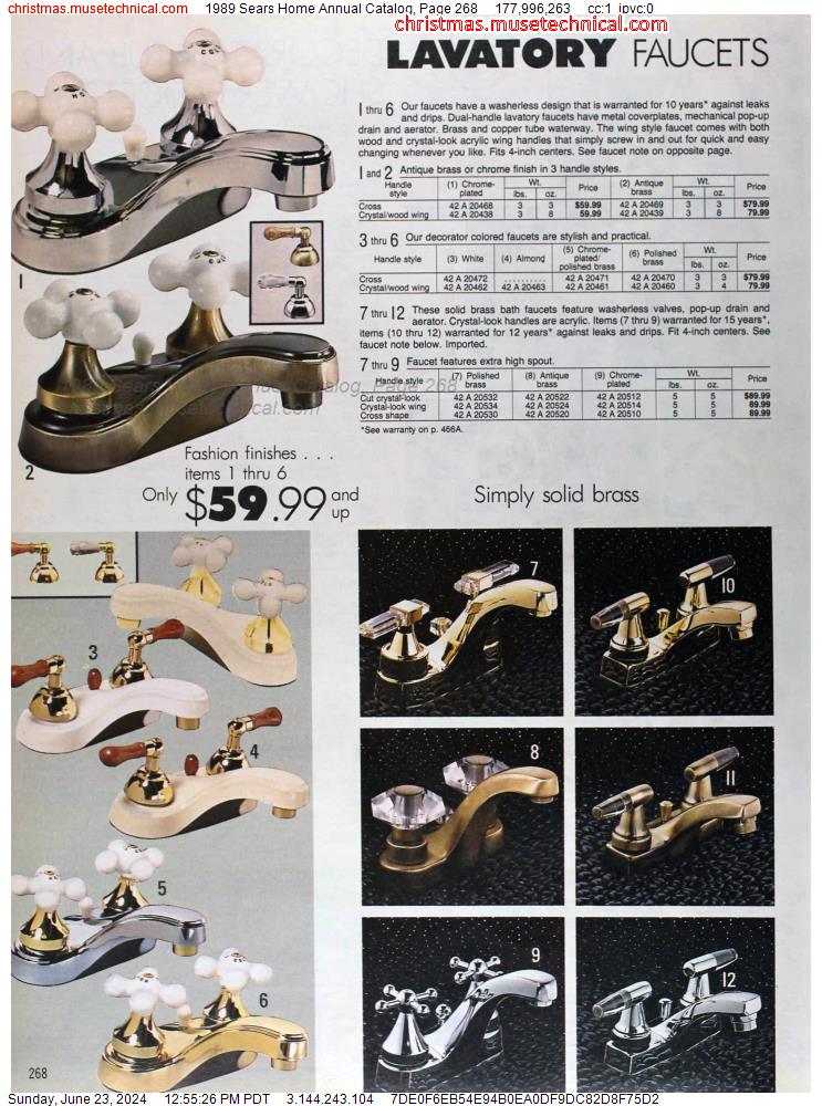 1989 Sears Home Annual Catalog, Page 268