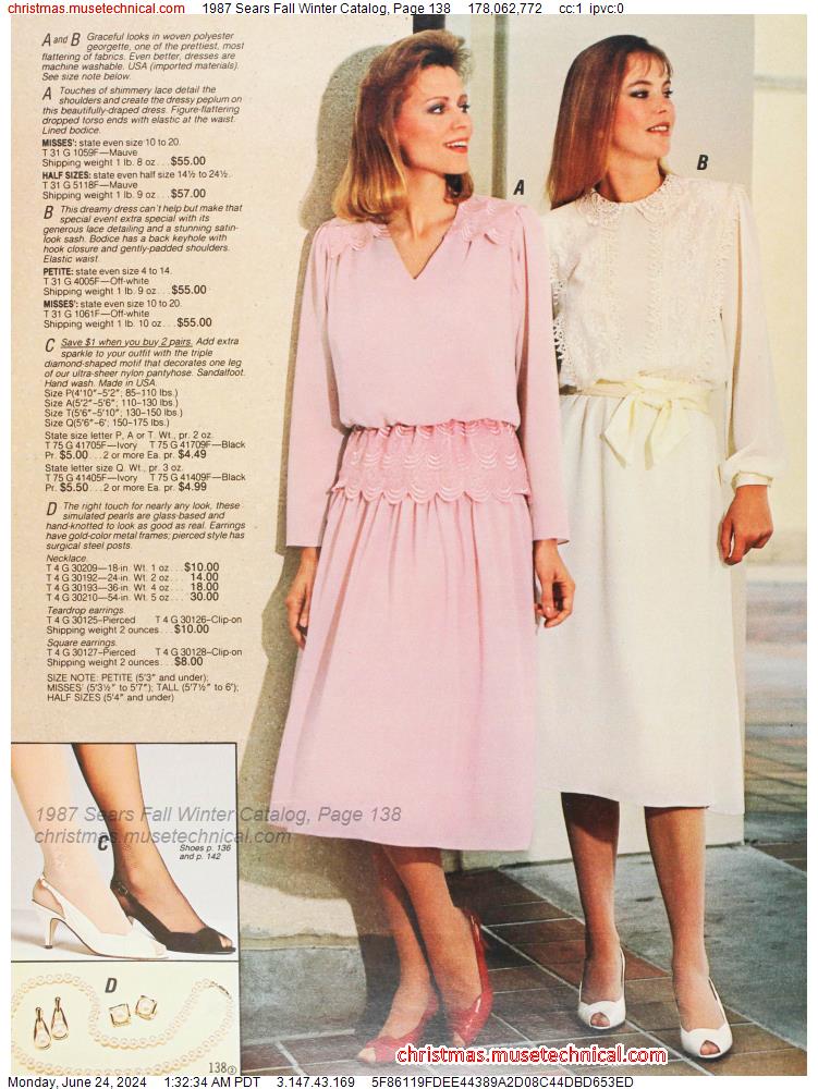 1987 Sears Fall Winter Catalog, Page 138