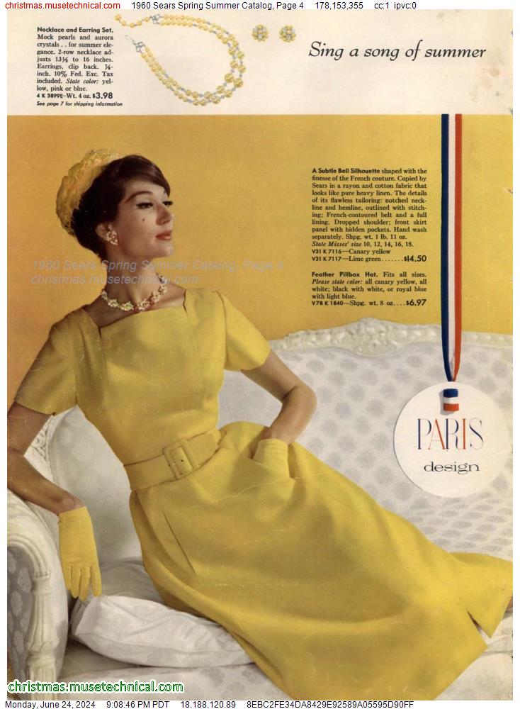 1960 Sears Spring Summer Catalog, Page 4