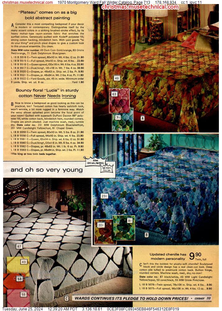 1970 Montgomery Ward Fall Winter Catalog, Page 713