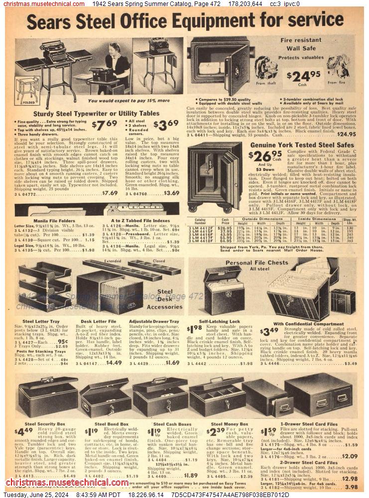 1942 Sears Spring Summer Catalog, Page 472