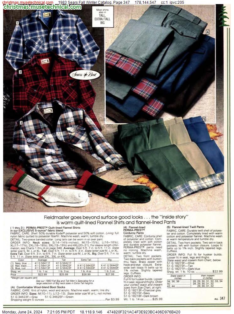1983 Sears Fall Winter Catalog, Page 347