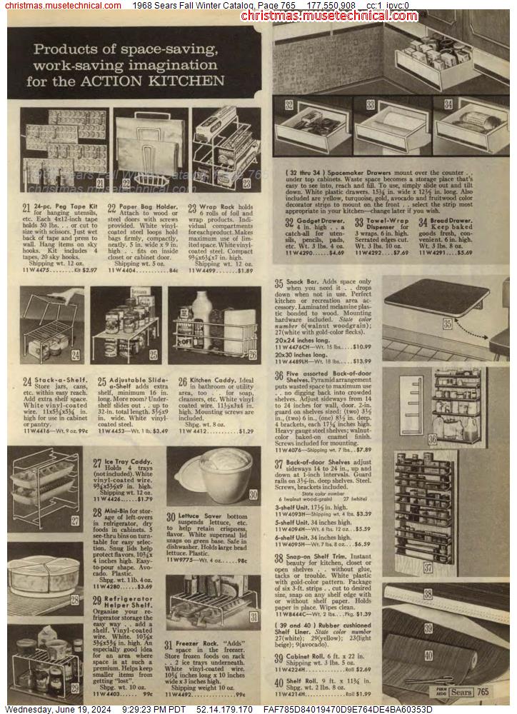 1968 Sears Fall Winter Catalog, Page 765