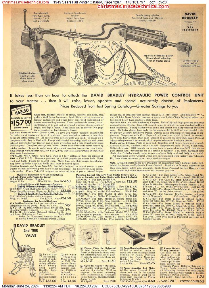 1949 Sears Fall Winter Catalog, Page 1287