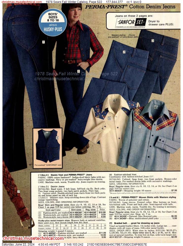1978 Sears Fall Winter Catalog, Page 522