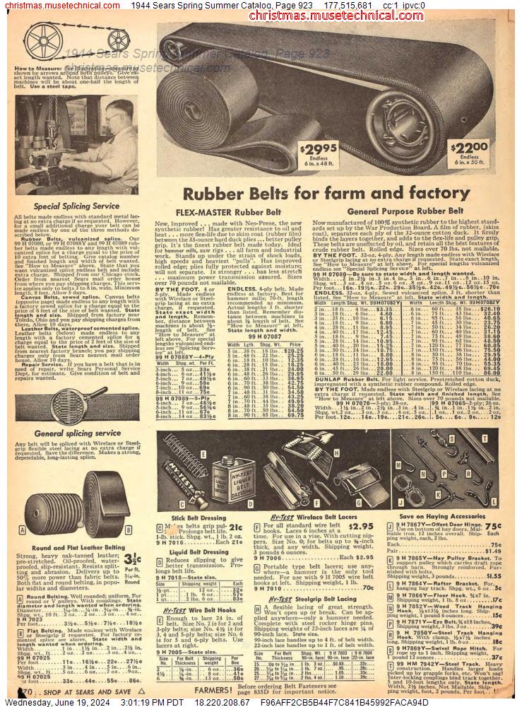 1944 Sears Spring Summer Catalog, Page 923