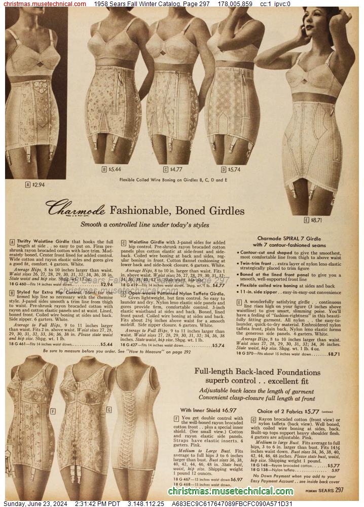 1958 Sears Fall Winter Catalog, Page 297