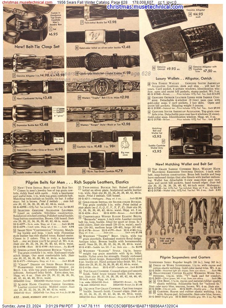 1956 Sears Fall Winter Catalog, Page 628