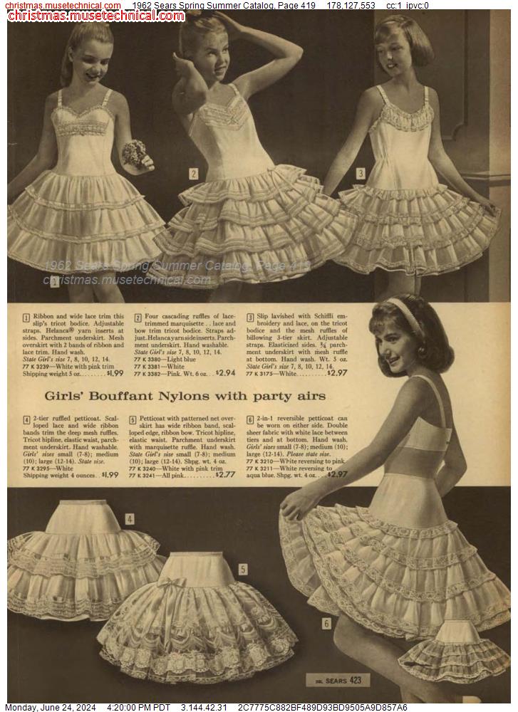 1962 Sears Spring Summer Catalog, Page 419
