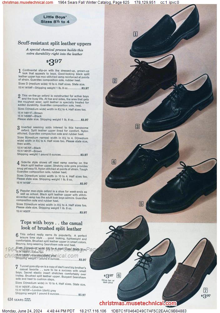 1964 Sears Fall Winter Catalog, Page 625