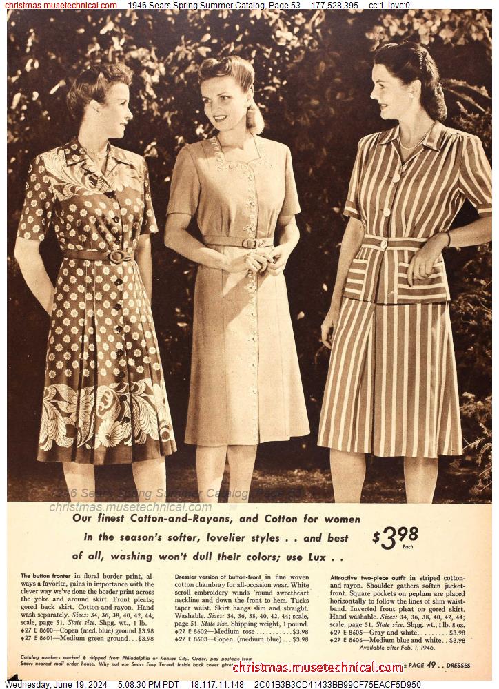 1946 Sears Spring Summer Catalog, Page 53