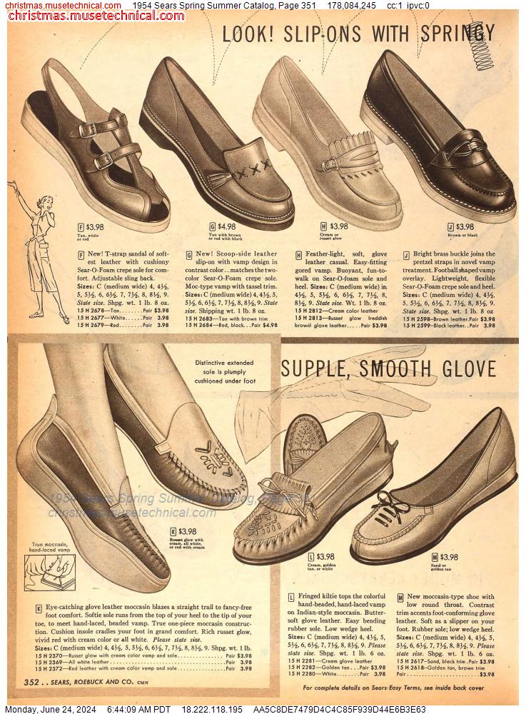 1954 Sears Spring Summer Catalog, Page 351