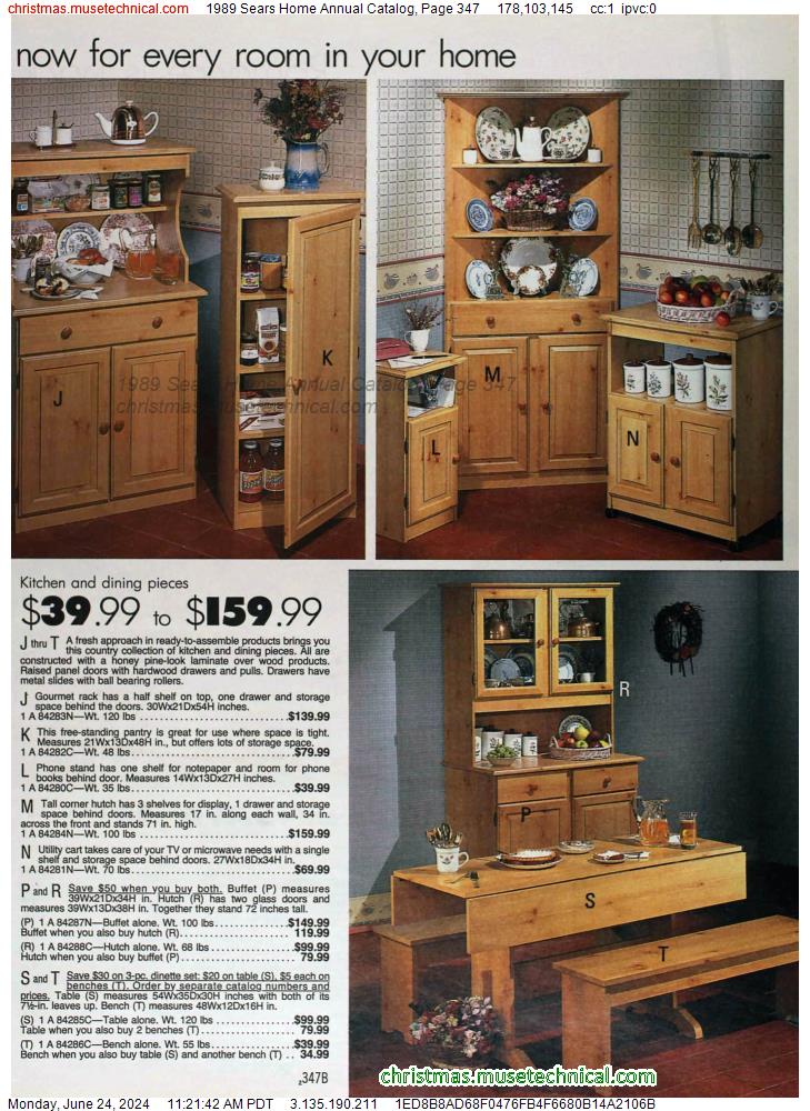 1989 Sears Home Annual Catalog, Page 347