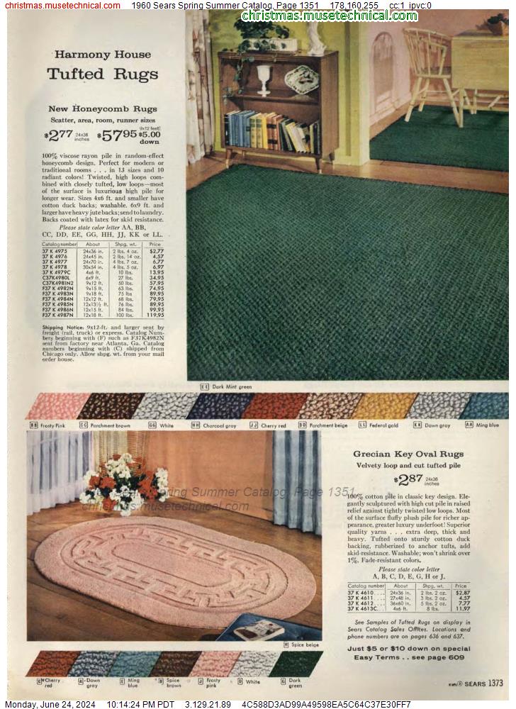 1960 Sears Spring Summer Catalog, Page 1351