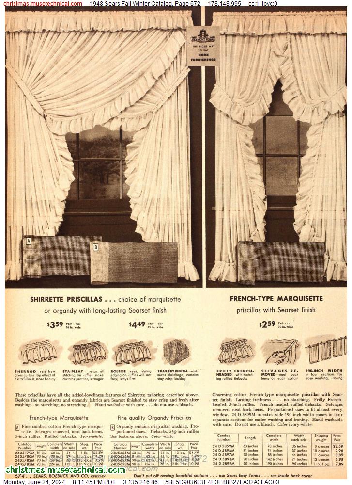 1948 Sears Fall Winter Catalog, Page 672