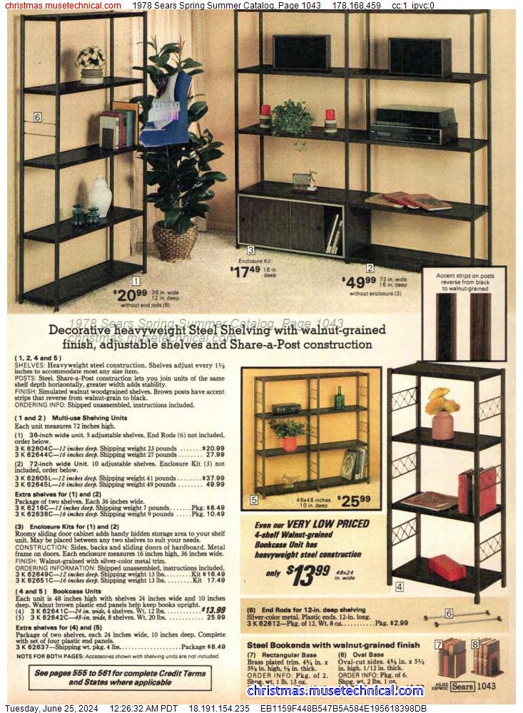 1978 Sears Spring Summer Catalog, Page 1043