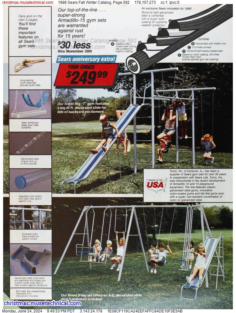 1986 Sears Fall Winter Catalog, Page 592
