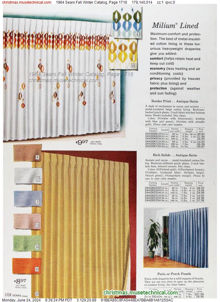 1964 Sears Fall Winter Catalog, Page 1718