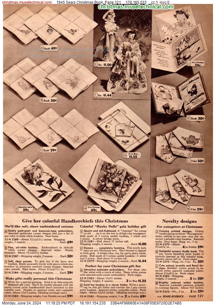 1945 Sears Christmas Book, Page 121