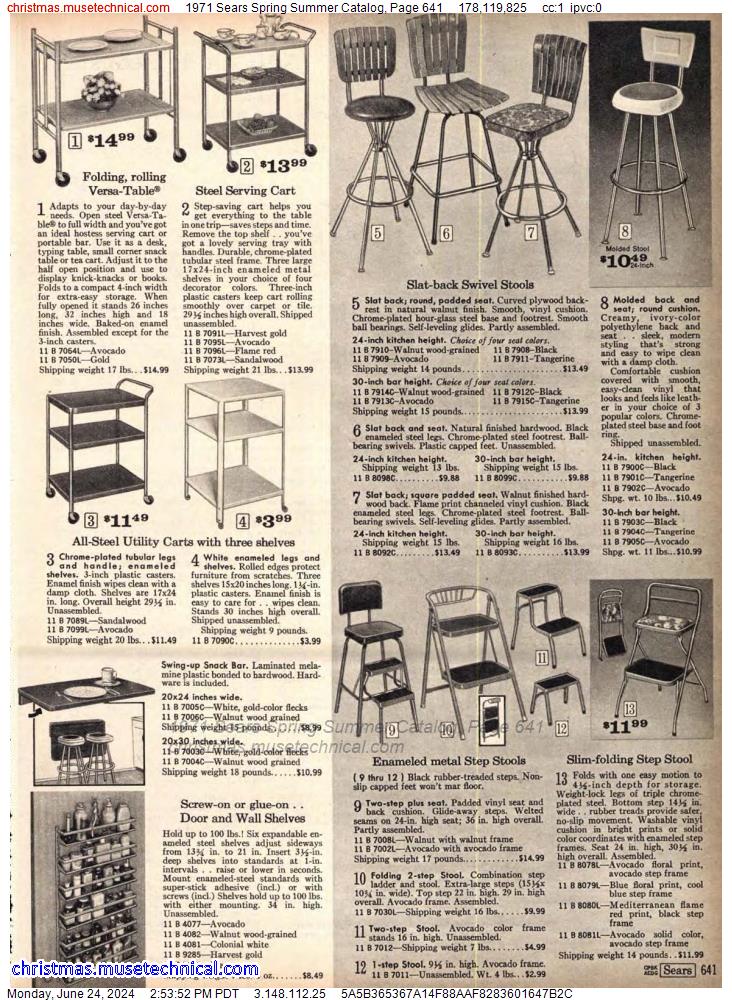 1971 Sears Spring Summer Catalog, Page 641