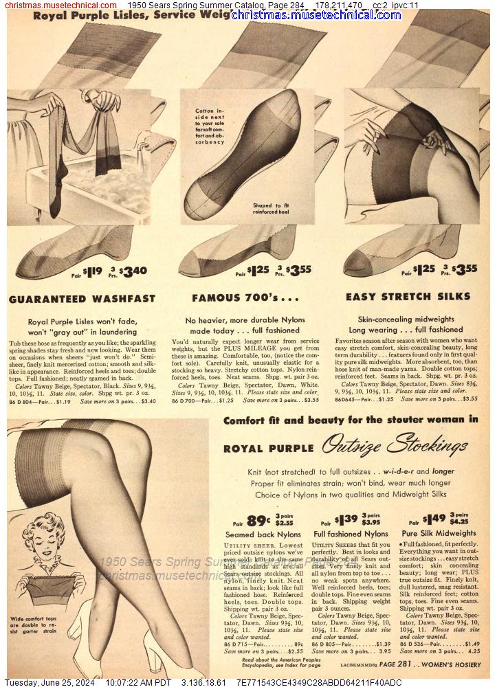 1950 Sears Spring Summer Catalog, Page 284