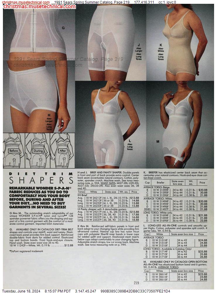 1991 Sears Spring Summer Catalog, Page 219