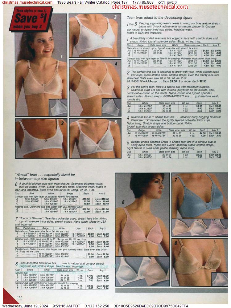 1986 Sears Fall Winter Catalog, Page 187