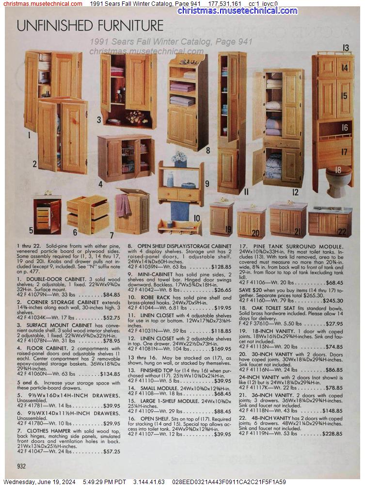 1991 Sears Fall Winter Catalog, Page 941