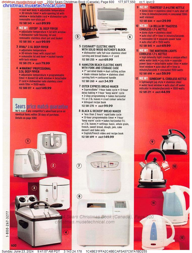 2004 Sears Christmas Book (Canada), Page 600