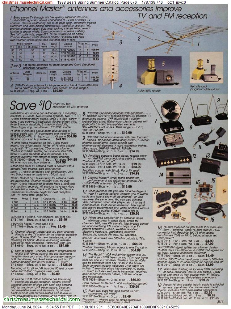 1988 Sears Spring Summer Catalog, Page 676
